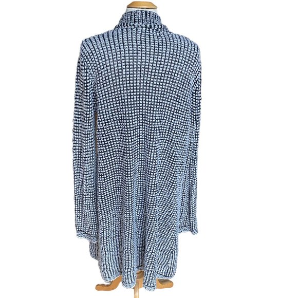 Joseph A. Longline Duster Striped Eyelash Grannycore Slouchy Knit Cardigan-M - Picture 6 of 13